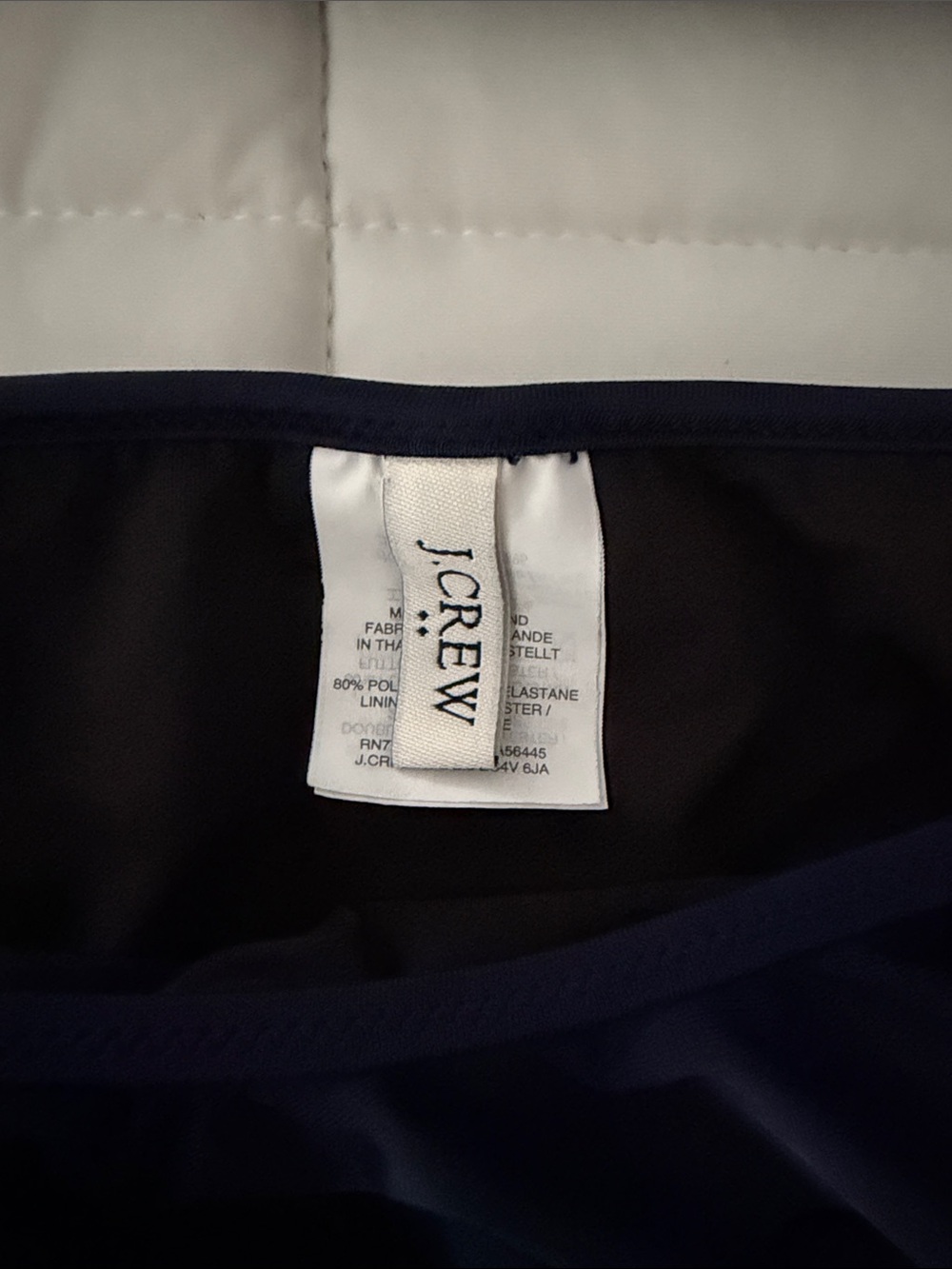 J. Crew Navy Ruffle Bikini Set - Picture 2 of 8